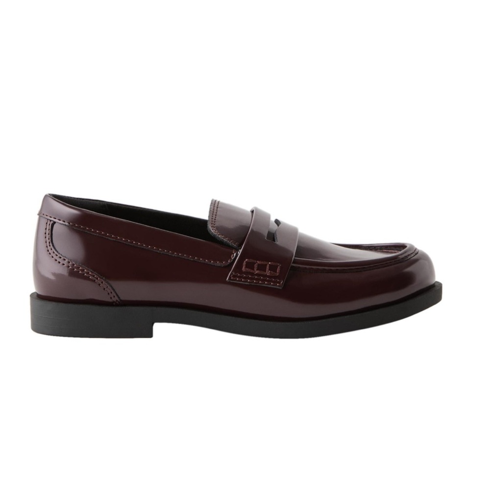 NWOT Zara Kids Deep Burgundy Loafers - SZ 33
